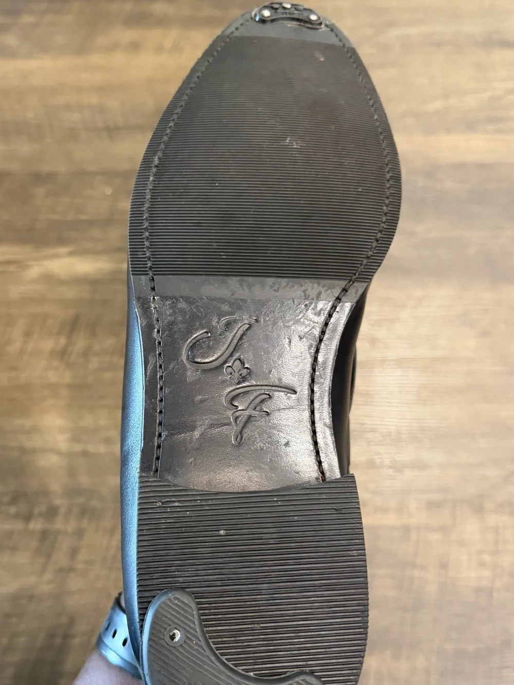 J. Fitzpatrick Black Tassel Loafers for Men